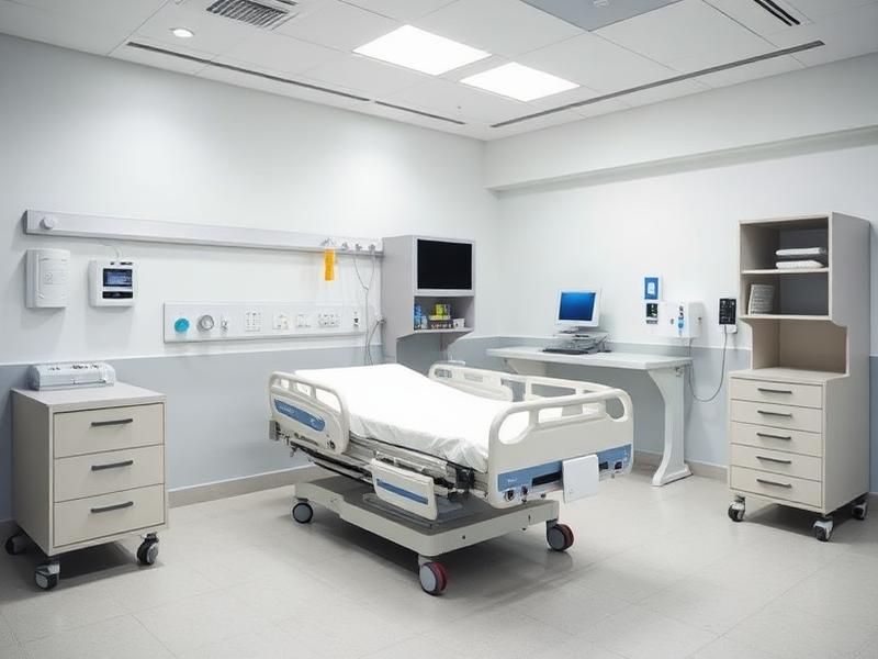 Hospital room with medical furniture