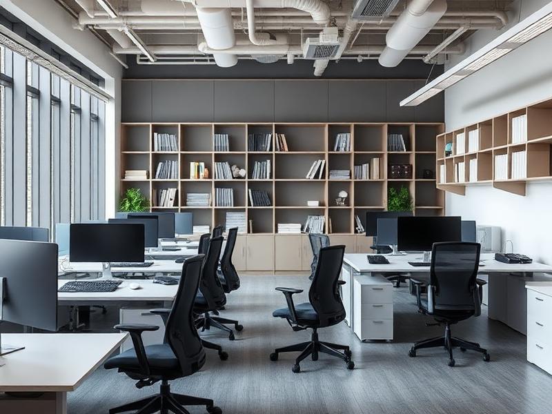 Modern office with ergonomic furniture